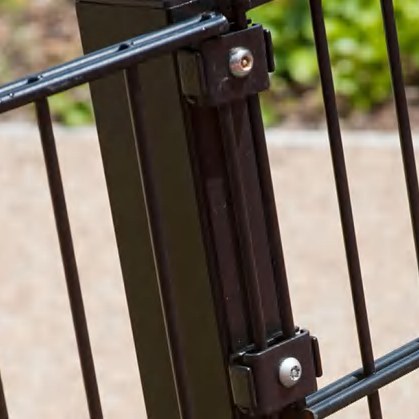 2D Twin Wire Fence Posts, Clamps & Fixings